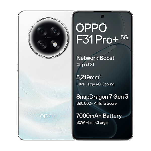 OPPO F31 Pro+ (Himalayan White, 8/256 GB)