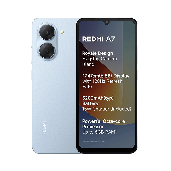 Redmi A7 (Sky Blue, 3/64 GB)